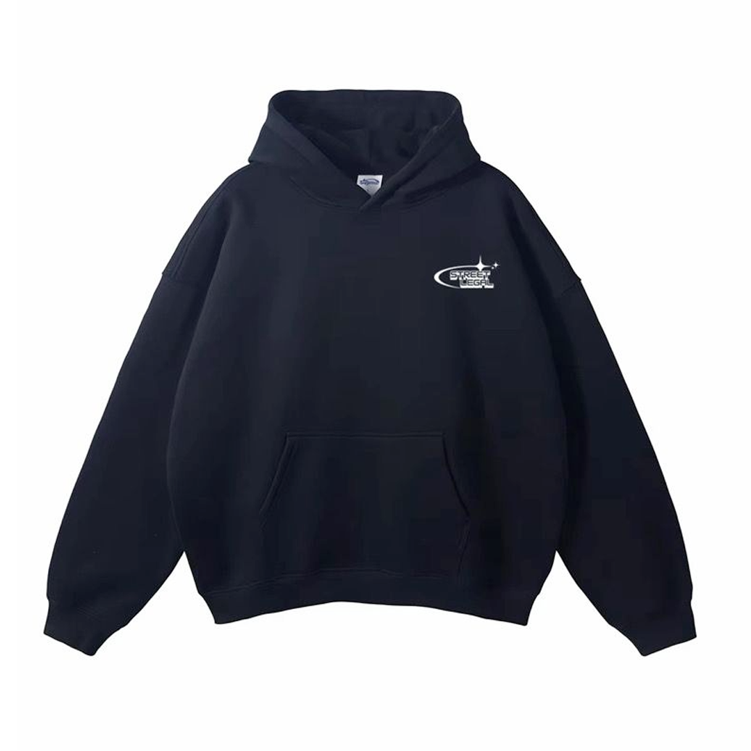 Street Legal Hoodie "Black/White"