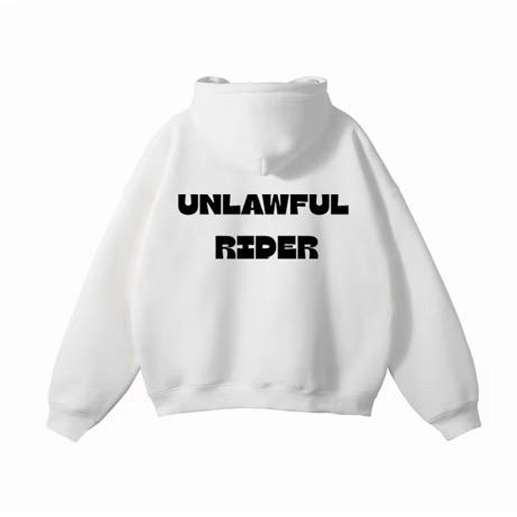 Unlawful Rider Hoodie "White"