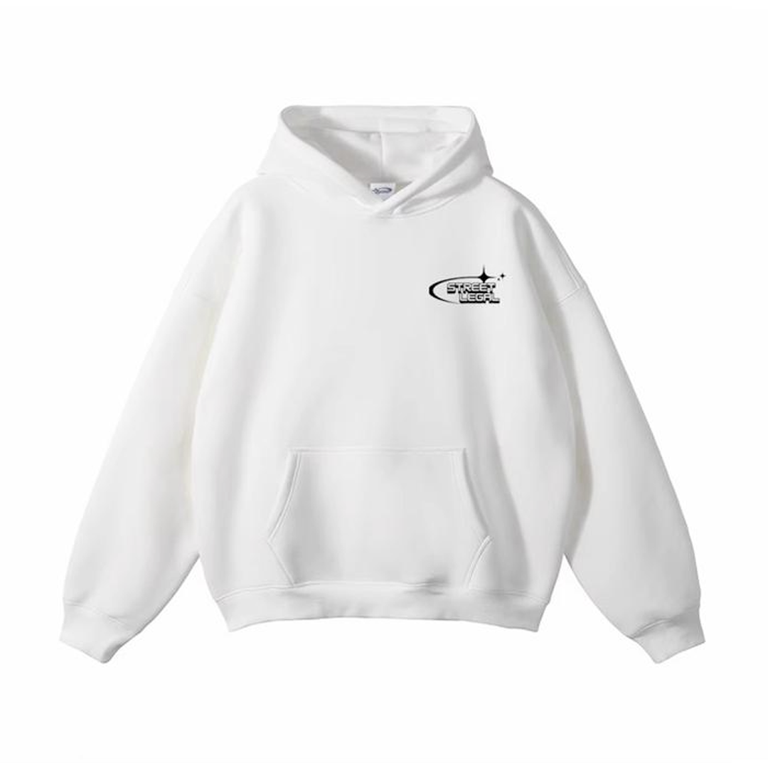 Street Legal Hoodie "White/Black"